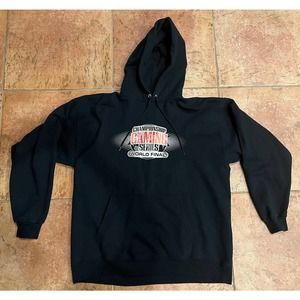VTG HANES Hoodie Ultimate Printpro Cotton Gaming Size L 90s BLACK Sweatshirt